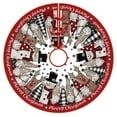 thumbnail image 1 of Wadada Red Christmas Tree Skirt 35 Inch Snowman Snowflaks Christmas Tree Decorations Let It Snow Farmhouse Xmas Tree Skirt Ornaments Decor for Merry Christmas Holiday Party New Years (Red), 1 of 7