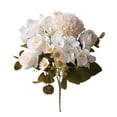 thumbnail image 1 of Wadada Silk Artificial Hydrangea Rose Daisy Flowers Faux Hydrangea Bouquet Fake Hydrangea Artificial Flowers Bouquets for Vase Floral Arrangements Wedding Home Table Decoration (White), 1 of 8
