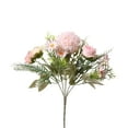 thumbnail image 1 of Wadada Silk Peonies Artificial Fake Flowers Bouquet for Rustic Home Decoration, Floral Bridal Bouquets Wedding Arrangement Table Centerpieces Faux Flower Indoor Decor Plants Props (Pink), 1 of 8