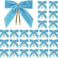 thumbnail image 1 of Wadada Small Velvet Christmas Bows for Christmas Tree Xmas Decoration Velvet Clip on Bow Ornaments,Home Decor, Wreath, Gift Wrapping, Crafts, Wedding, Party (24, Blue), 1 of 9