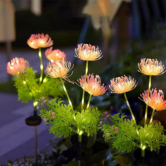 Wadada Solar Garden Lights Outdoor Solar Garden Decor LightsSolar Flower Lights for Yard, Glowing Flowers & Stems,Auto ON/Off Solar Decorative Lights for Patio Garden (1 Pack)