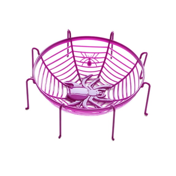 Wadada Spider Halloween Candy Bowl Trick or Treat Bowl, Halloween Spider Web Basket Bowls, Spooky Halloween Serving Bowls for Candy Large, Premium Plastic Halloween Candy Dish Candy Holder for Porch