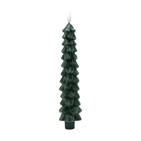 Wadada Spiral Taper Candles Twisted Candle, Dark Green Candles, Unscented Tapered Candlesticks, 9.7 Inches Dinner Candle Sticks Smokeless Candle for Christmas Holiday Wedding Party