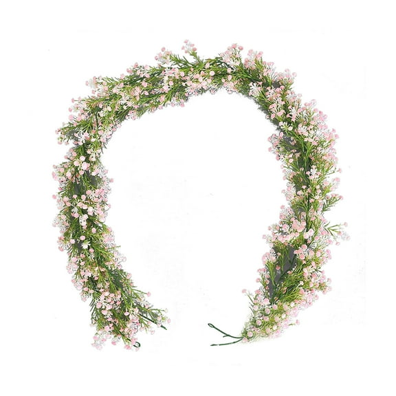 Wadada Spring Flower Garland, 6FT Not Withering Garland,Wildflower Garland,Floral Garland,Garlands for Decoration for Indoor Door Window Wall Arch Background Home Farmhouse Decor (Pink)