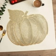 thumbnail image 1 of Wadada Thanksgiving Harvest Pumpkin Placemats 16 x 16 Inch, Embroidered Diecut Place mats, Fall Autumn Home Decorations, Orange Table Mats for Halloween Kitchen Dinning Room, 16 Inch Round, 1 of 5