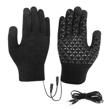 Wadada USB Heated Gloves Winter Warm Heated Gloves,Winter Touchscreen Gloves Adjustable Temperature Hand Warmers Gloves for Men Women, Washable Knitting Gloves for Indoor Outdoor