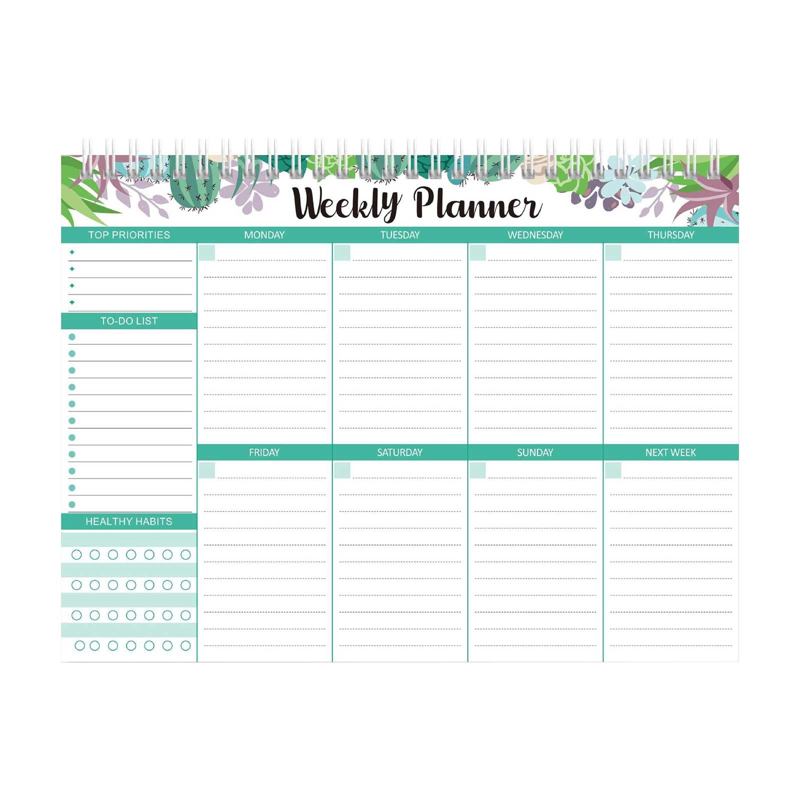 Wadada Undated Planner for 2024 or Any Year - Weekly & Monthly ...