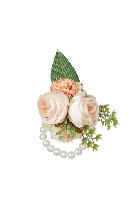Wadada Valentine's Day Romantic Faux Pearl Bracelet, Wedding Dance Anniversary,Cocktail Party Hand Flower Decoration, Pure Elegant Design,Versatile Bridesmaid Wrist Flower