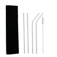 thumbnail image 1 of Wadada Value Pack Metallic Reusable Stainless Steel Straws Combinations, Home Metal Straw Sets with Cleaning Brushes, 2 Straight 2 Bent For Tumblers Beverage Drinks Cocktail, 1 of 5