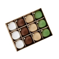Wadada Velvet Christmas Balls Ornaments 12 PCS Flocked Christmas Tree Ball Ornaments Set 2.36 Inch Neutral Xmas Ornaments for Christmas Tree Decorations Shatterproof Christmas Ornaments for Holiday