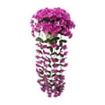 thumbnail image 1 of Wadada Violet Hanging Flowers Artificial Decor Petal Silk Violet Simulation Hanging Plant Faux Hanging Royal Violets Hanging Artificial Orchid for Home Garden Wedding Indoor Outdoor Decor, 1 of 6