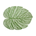 thumbnail image 1 of Wadada Wedding Leaf Placemats Metallic Plastic Place Mats, Pressed Vinyl Table Mats, Tropical Leaves Tablemats for Dining Wedding Accent Centerpiece Dinner Table Decoration (Green), 1 of 6