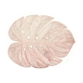 thumbnail image 1 of Wadada Wedding Leaf Placemats Metallic Plastic Place Mats, Pressed Vinyl Table Mats, Tropical Leaves Tablemats for Dining Wedding Accent Centerpiece Dinner Table Decoration (Pink), 1 of 6