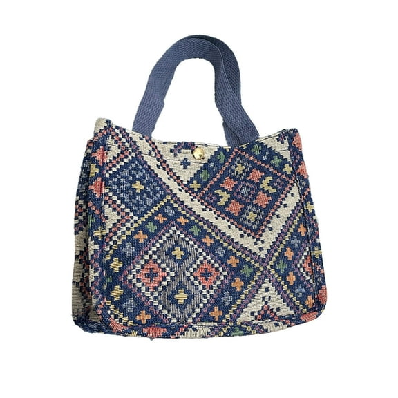 Wadada Women Tote Bag, Large Tote Bag for Women, Boho Casual Handbag Purse, Blue