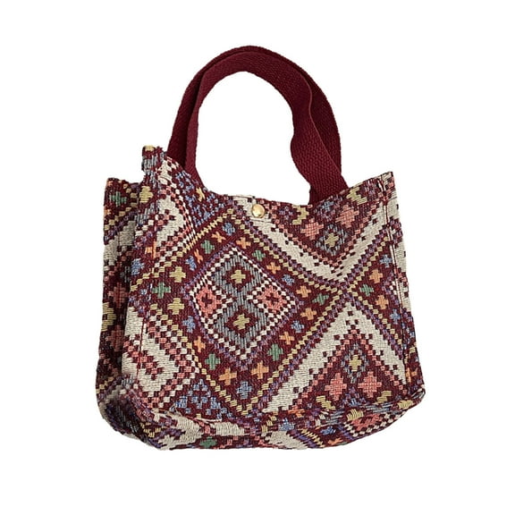 Wadada Women Tote Bag, Large Tote Bag for Women, Boho Casual Handbag Purse, Red