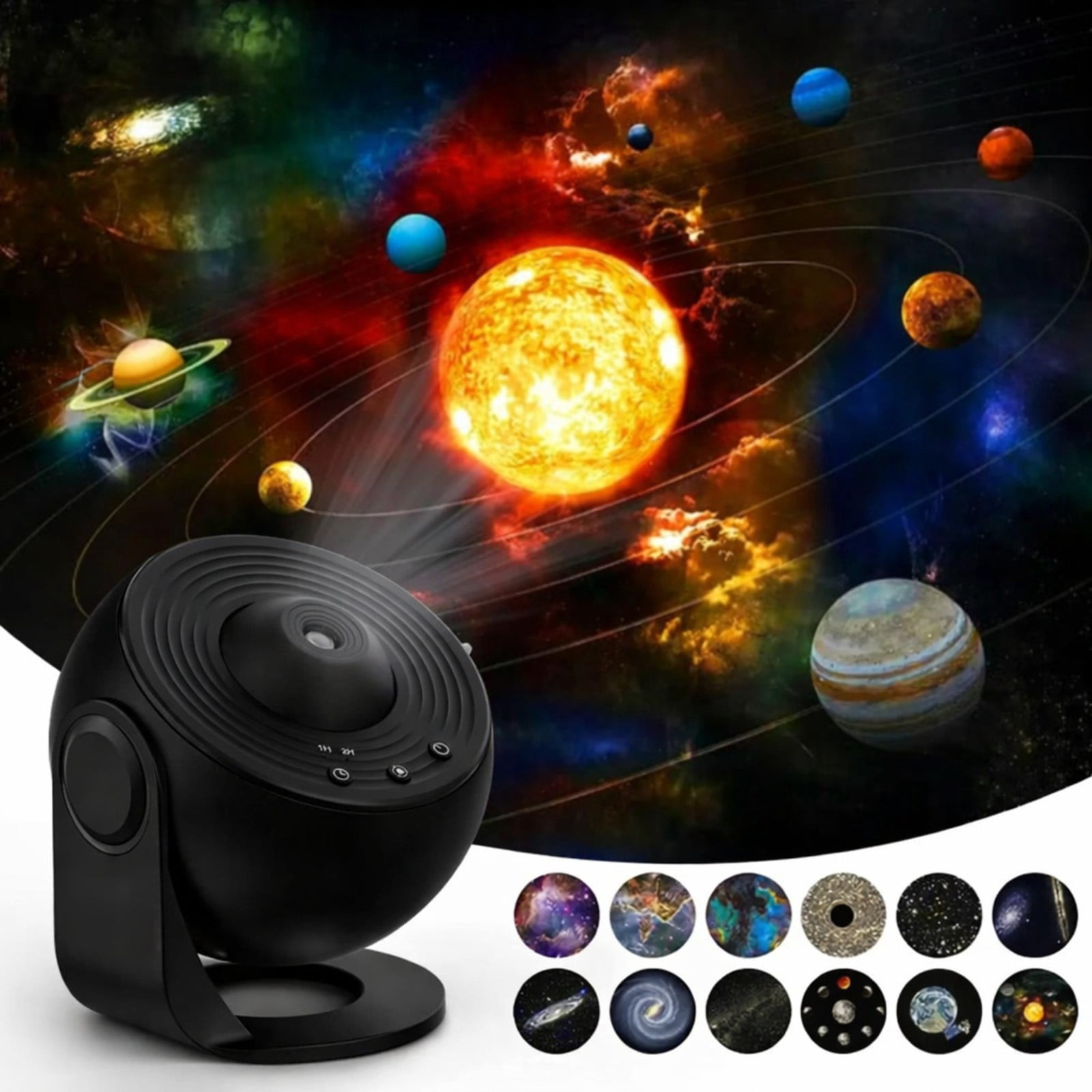 Wadan 13-in-1 Galaxy Star Projector with HD Image Discs, Rotating Sky Effects, Adjustable Brightness – Perfect for Kids’ and Adults’ Bedrooms & Home Decor