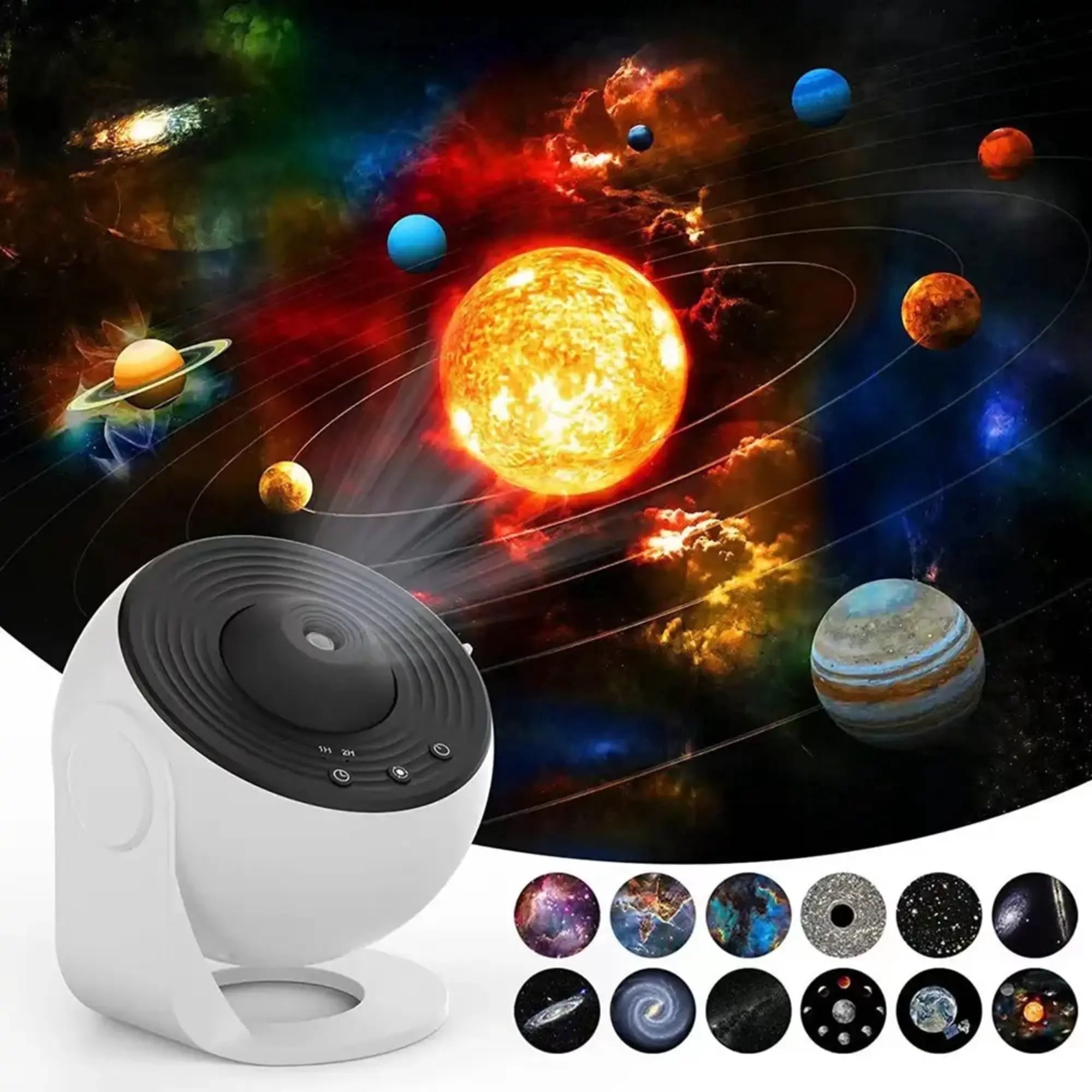 Wadan 13-in-1 Galaxy Star Projector with HD Image Discs, Rotating Sky Effects, Adjustable Brightness – Perfect for Kids’ and Adults’ Bedrooms & Home Decor