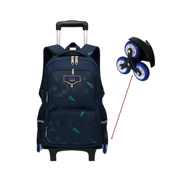 Wadan 18.50-inch 6-Wheels Rolling Stylish School Backpack, Shoulder Backpack, Your All-in-One School Solution for Boys/Girls