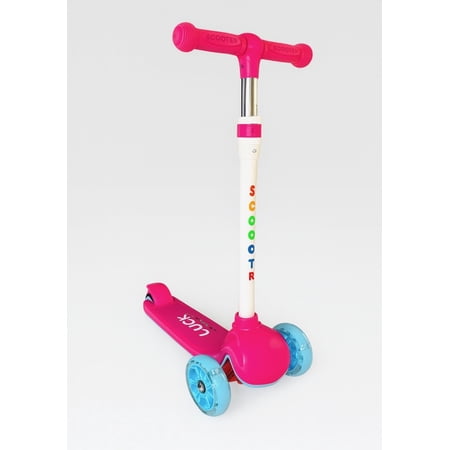 Wadan Kick Scooter LED Light-Up Wheels and 4 Adjustable Heights, for Children 2-6 Years