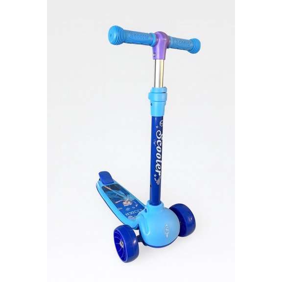 Wadan Kick Scooter with LED Light-Up Wheels, 4 Adjustable Heights, and Music, for Kids Ages 2–6