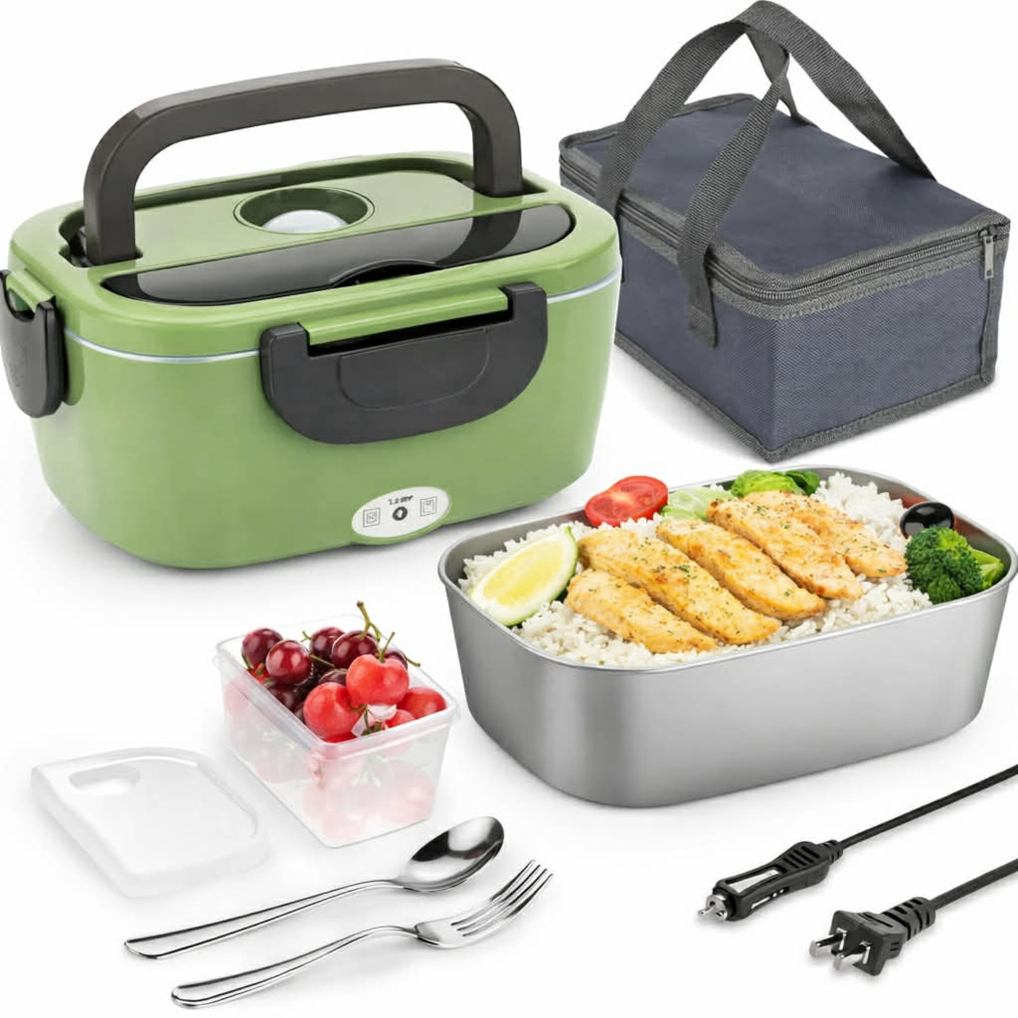 Wadan Electric Lunch Box Food Heater for Adults, 1.5L Stainless Steel ...