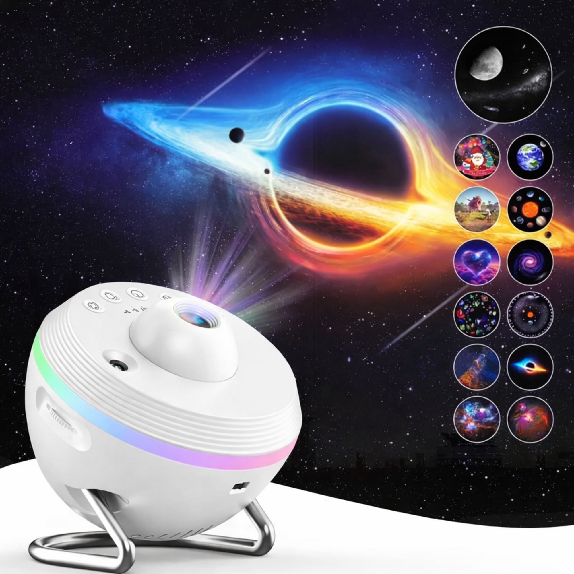 Wadan Galaxy Star Projector 13-in-1 Planetarium Night Light with Timer, RGB Effects for Kids, Adults, Bedroom/Home ceiling decor