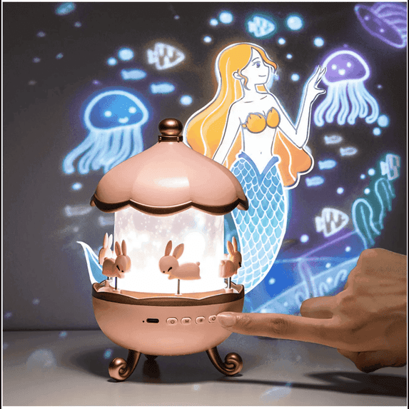 Wadan Star Projector Night Light – 12 Films, Bluetooth Music & Button Control, Unicorn Bedroom Decor & Gift for Kids