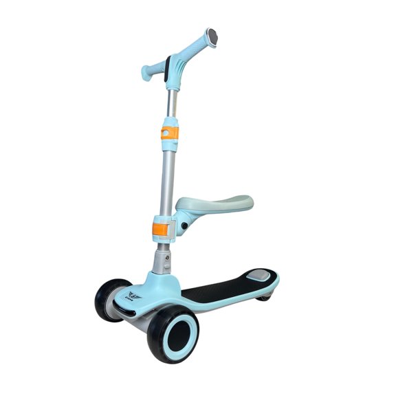 Zerak Kick Scooter with Removable Seat and Adjustable Height – Front & Rear Lights, Music, and Light-Up Wheels for Ages 3–8