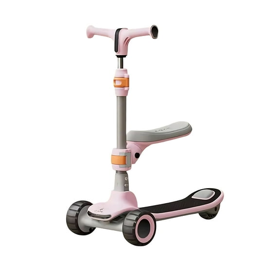 Wadan Kick Scooter with Removable Seat and Adjustable Height – Front & Rear Lights, Music, and Light-Up Wheels for Ages 3–8