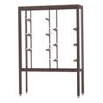 thumbnail image 1 of Waddell 11404-WB-BZ Challenger 48 x 66 x 16 in. Aluminum Legs Display Case, White Back - Dark Bronze, 1 of 1