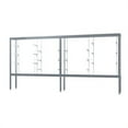 thumbnail image 1 of Waddell 11412-WB-SN Challenger 144 x 66 x 16 in. Aluminum Legs Display Case, White Back - Satin Natural, 1 of 1
