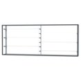 thumbnail image 1 of Waddell 12410-WB-SN Champion 120 x 48 x 16 in. Wall Case with Six 12 in. Half-Length Shelves, White Back - Satin, 1 of 1