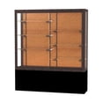 thumbnail image 1 of Waddell 13405-CK-BZ Challenger 60 x 66 x 16 in. Black Laminate Base Display Case, Cork Back - Dark Bronze, 1 of 1
