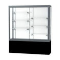 thumbnail image 1 of Waddell 13405-WB-SN Challenger 60 x 66 x 16 in. Black Laminate Base Display Case, White Back - Satin Natural, 1 of 1
