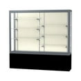 thumbnail image 1 of Waddell 13406-PB-SN Challenger 72 x 66 x 16 in. Black Laminate Base Display Case, Plaque Back - Satin Natural, 1 of 1