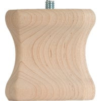 2-1/2 Inch Beige Hardwood Old English Bun Foot