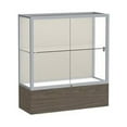 thumbnail image 1 of Waddell 2281PB-SN-WV Reliant 36 x 40 x 14 in. Walnut Vinyl Base Display Case, Plaque Back - Satin, 1 of 1