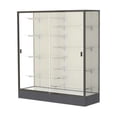 thumbnail image 1 of Waddell 2605-PB-BZ Colossus 60 x 66 x 20 in. Aluminum Frame Floor Display Case with Black Laminate Base, Plaque Back - Dark Bronze, 1 of 1