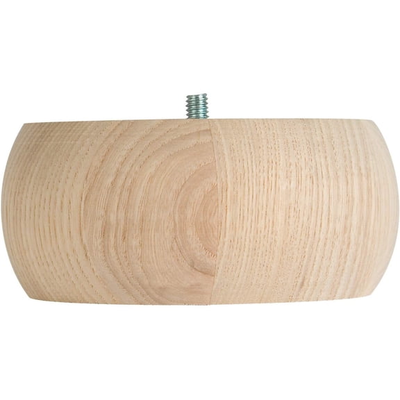 Waddell Manufacturing Bun Foot Plain Style - Pine, Easy Installation - 1 Piece, 2-1/4 x 5 In.