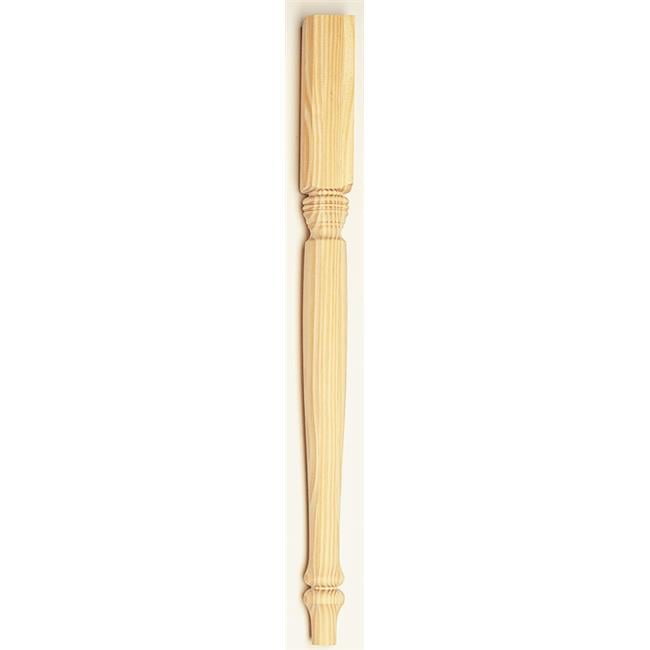 Elegant Dual-Design 29" Beige Pine Table Leg