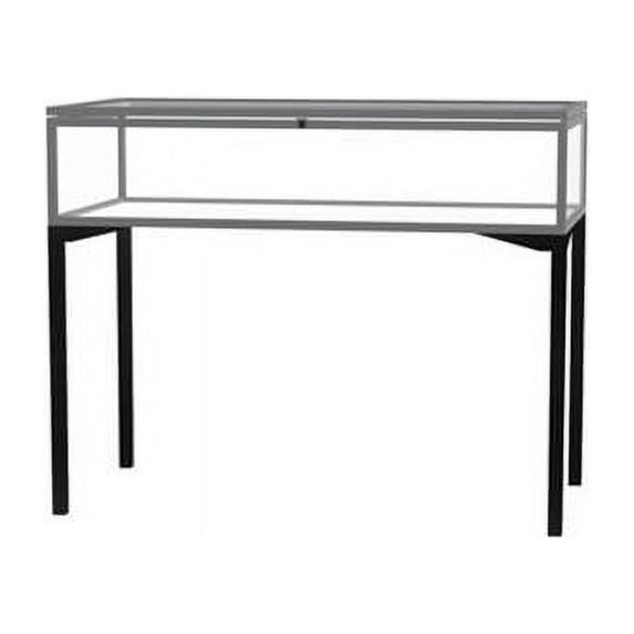 Waddell 3148HT-SN-LB Keepsake 48 x 10 x 24 in. Table Top Four Leg Display Case with 4 ft. Length Hinged Top, Satin