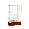thumbnail image 1 of Waddell 374MB-GD-MN Spirit 48 x 72 x 16 in. Maroon Base Floor Display Case with 4 ft. Length, Mirror Back - Champagne Gold, 1 of 7