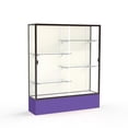 thumbnail image 1 of Waddell 375PB-BZ-PE Spirit 60 x 72 x 16 in. Purple Base Floor Display Case with 5 ft. Length, Plaque Back - Dark Bronze, 1 of 7