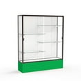 thumbnail image 1 of Waddell 375WB-BZ-KG Spirit 60 x 72 x 16 in. Kelly Green Base Floor Display Case with 5 ft. Length, White Back - Dark Bronze, 1 of 7