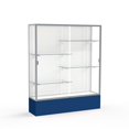 thumbnail image 1 of Waddell 375WB-SN-NY Spirit 60 x 72 x 16 in. Navy Base Floor Display Case with 5 ft. Length, White Back - Satin, 1 of 7