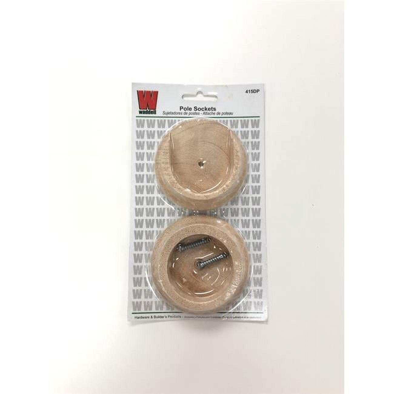 Waddell Natural Maple Round Closet Rod Socket Set