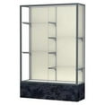 thumbnail image 1 of Waddell 572PB-SN-SS Monarch 48 x 72 x 16 in. Silver Swirl Base Floor Display Case with Unlighted, Plaque Back - Satin, 1 of 7
