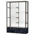 thumbnail image 1 of Waddell 571WB-BZ-SS Monarch 48 x 72 x 16 in. Silver Swirl Base Lighted Floor Display Case, White Back - Dark Bronze, 1 of 2