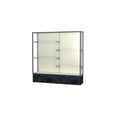 thumbnail image 1 of Waddell 573PB-SN-SS Monarch 72 x 72 x 16 in. Silver Swirl Base Lighted Floor Display Case, Plaque Back - Satin, 1 of 7