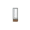 thumbnail image 1 of Waddell 575WB-SN-BS Monarch 24 x 72 x 24 in. Beige Stone Base Lighted Floor Display Case, White Back - Satin, 1 of 7
